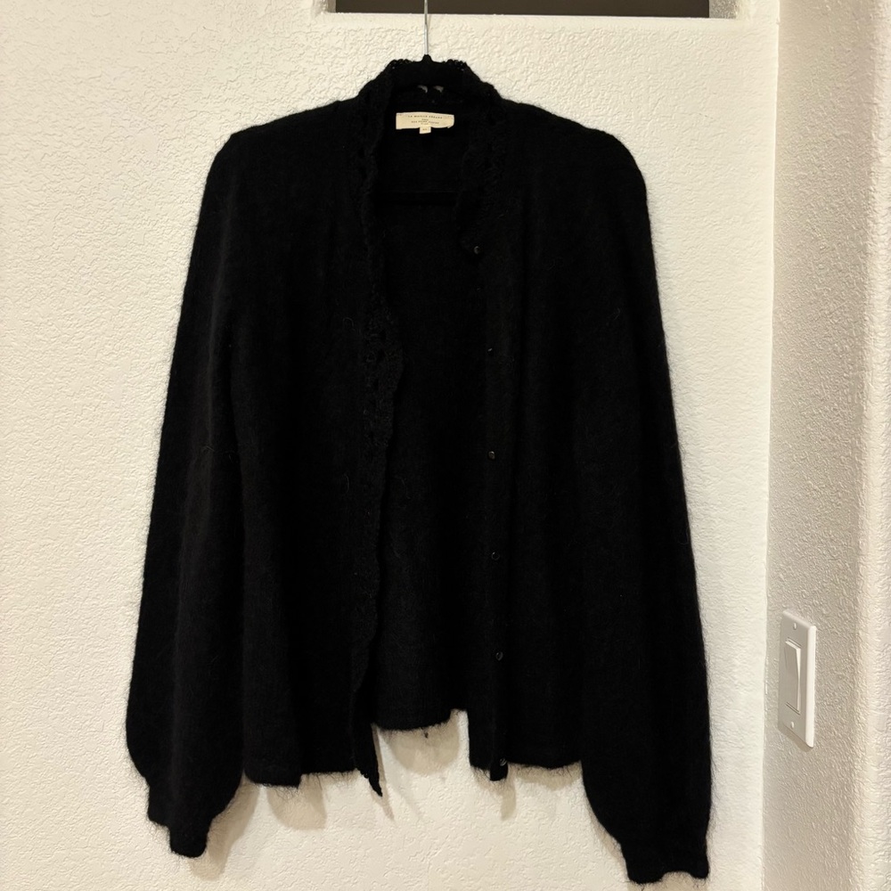 Sézane Angie Black Cozy Knit Cardigan - Picture 5 of 7